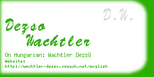 dezso wachtler business card