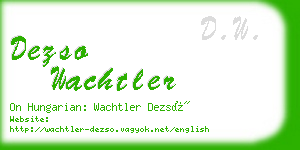 dezso wachtler business card